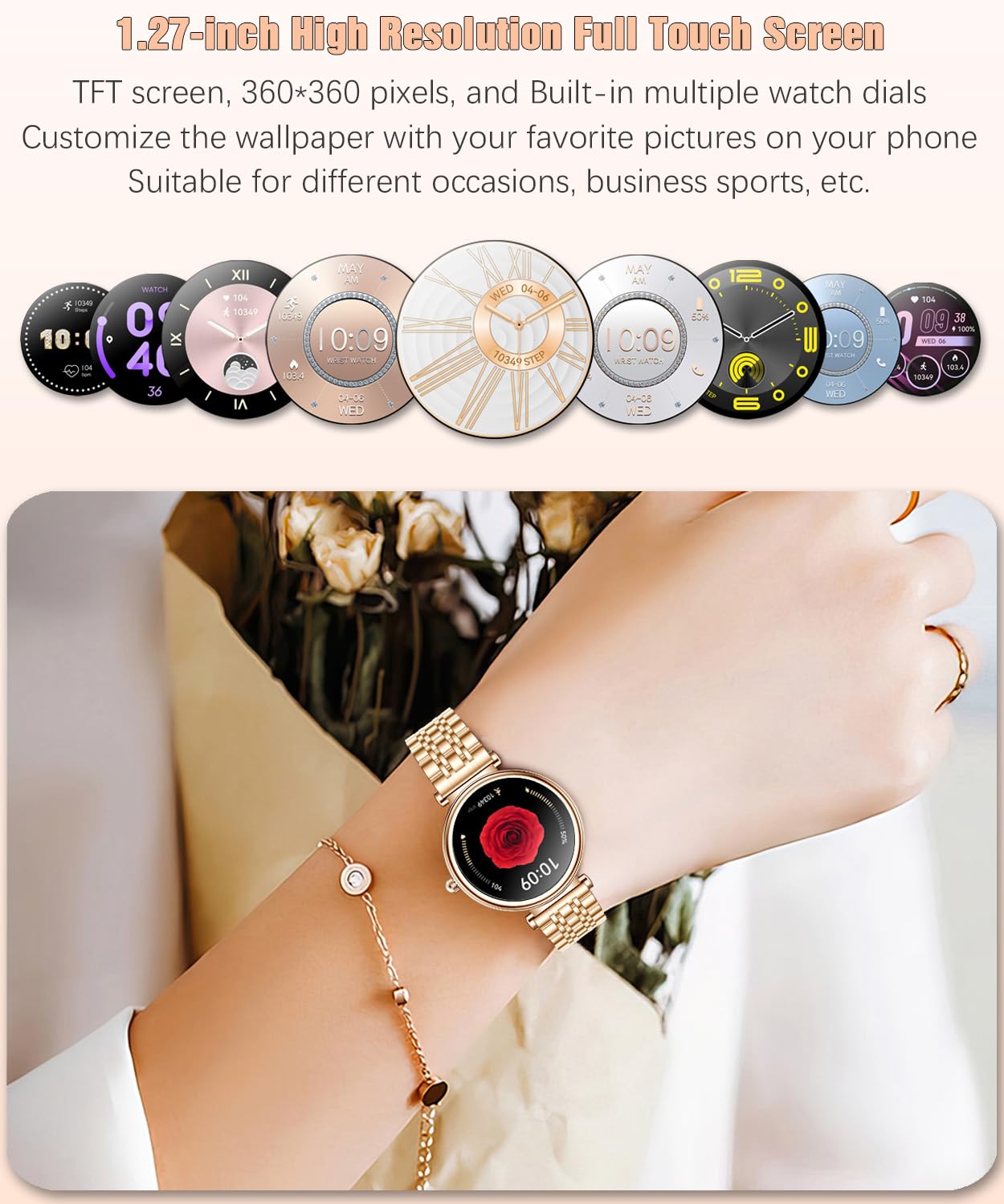 rc02 intelligent horloge 1,3 inch kleurenscherm circle dial sport fitness tracker ip68 | NL