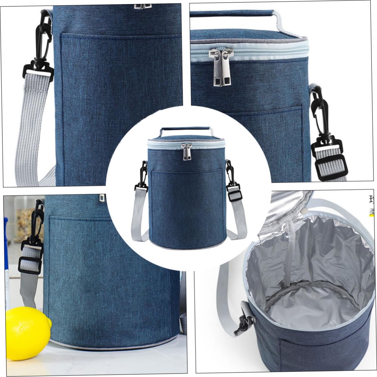 HOMSFOU Thermotasche aus Oxford Gewebe mit Aluminiumfolie Kompakte Isoliertasche für Lebensmittel zum Camping und Mitnehmen