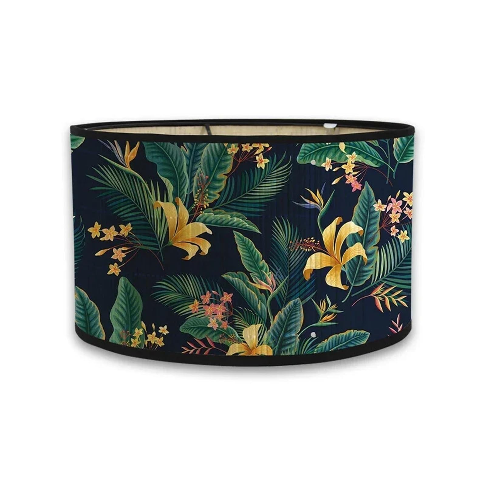 Luxemetals 15 E27 Lamp With Retro Bamboo Hand Printed Lampshade(15)