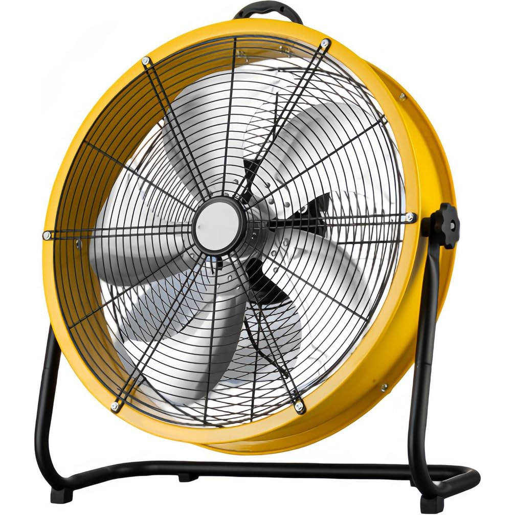 Ventilador de tambor industrial con 3 ajustes de velocidad, motor de cobre, construcción de aluminio, cable de 2,8 m para ventilación y refrigeración de almacén y taller