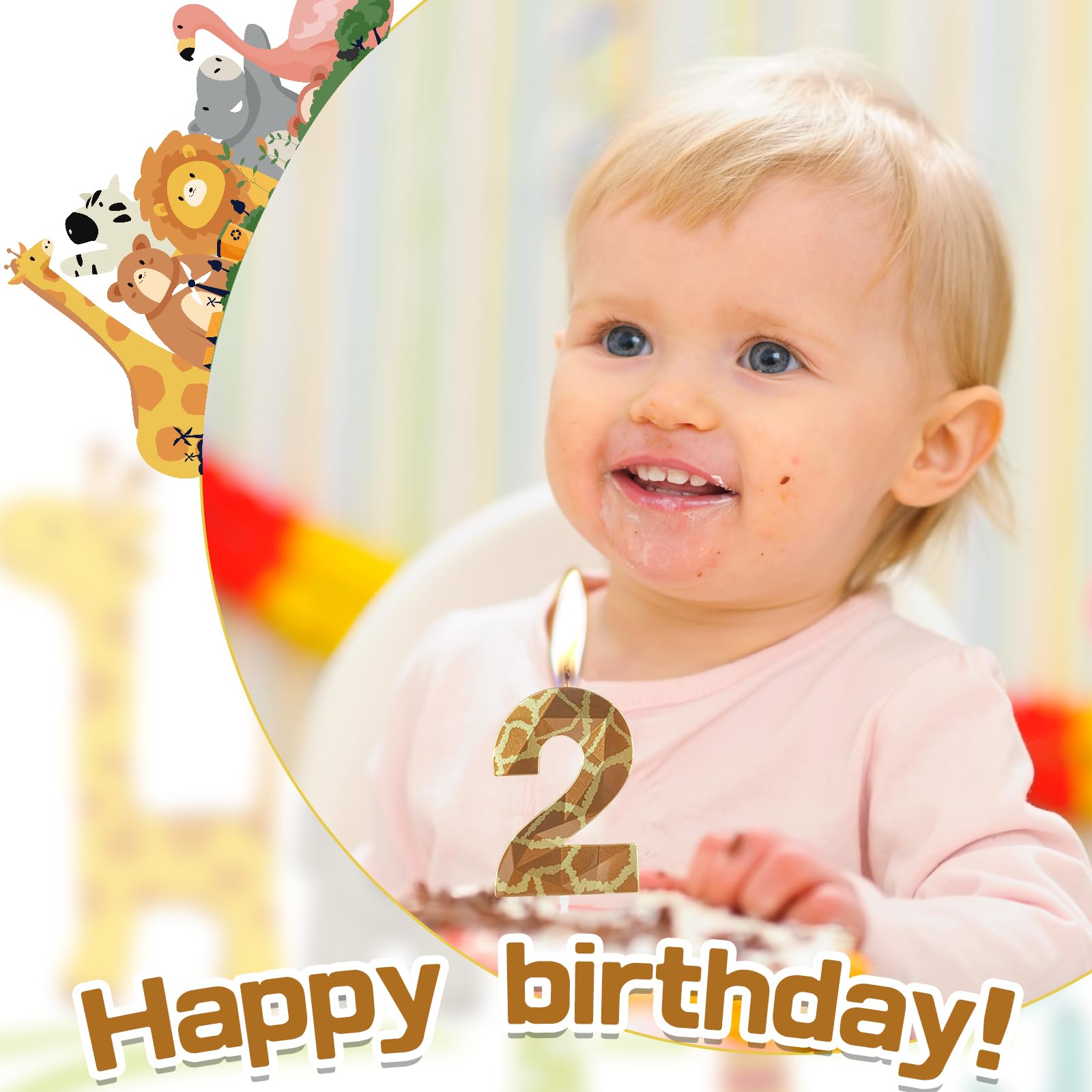 Hongplus Bougies D'anniversaire 3D En Forme De Girafe Wild