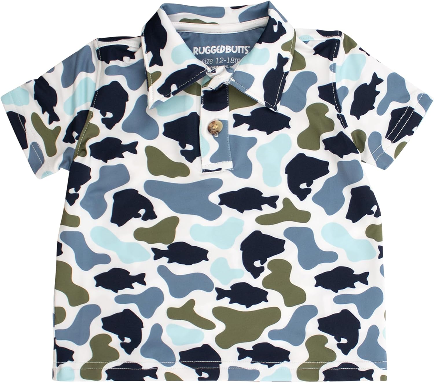 RUGGEDBUTTS Baby/Toddler Boys Knit Collared Short Sleeve Active Performance Polo