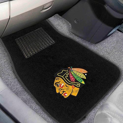 Vista 25 de FANMATS NHL - Juego de 2 alfombrillas bordadas con logotipo de equipo unisex para adultos Negro