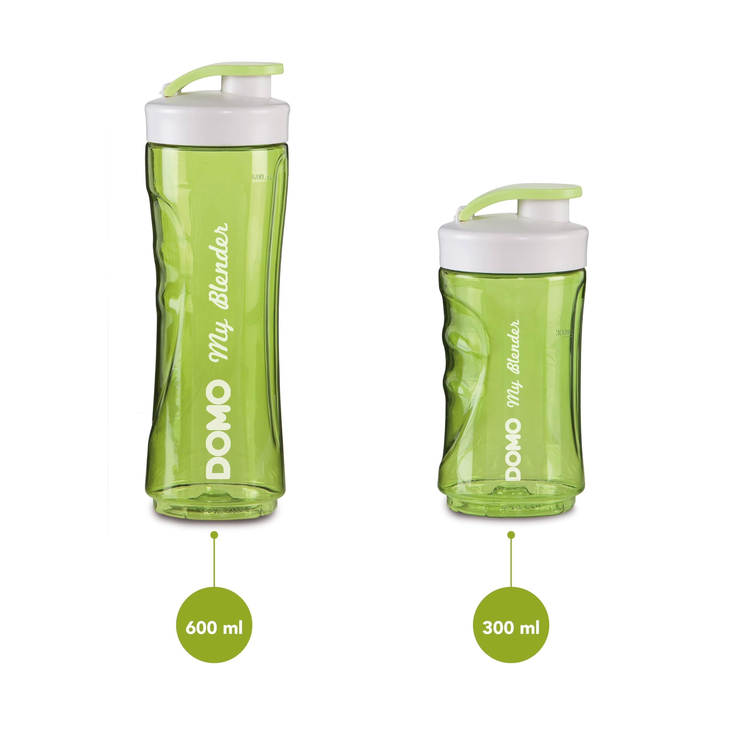 DOMO DO436BL Smoothy-Maker mikser – My Blender – w zestawie butelka 600 ml i 300 ml – zielony