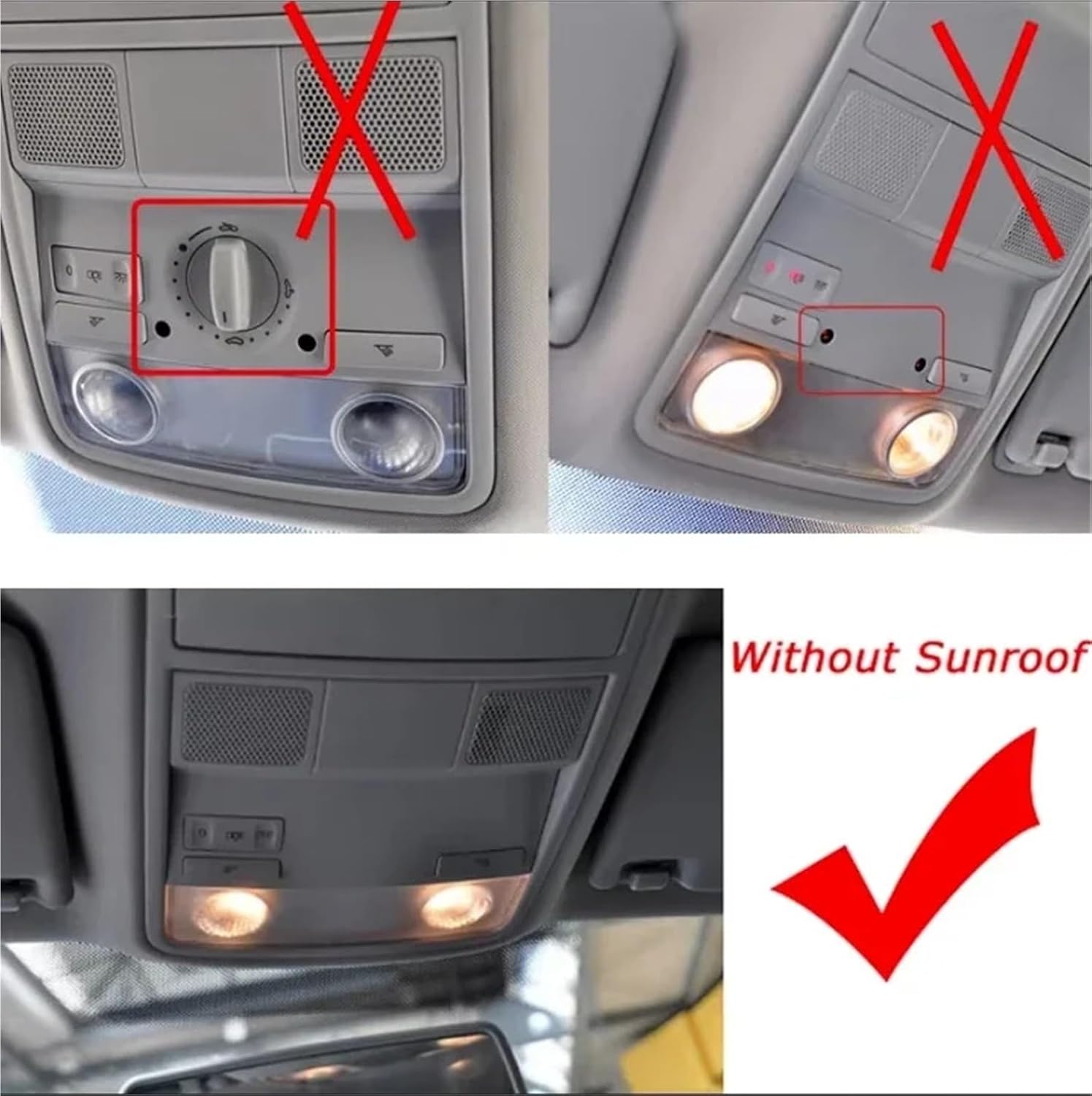 Compatible with Sagitar Magotan Golf 6 Mk6/ Jetta Mk5 Passat B6 Car Interior Lighting Reading Lights Replacement Parts Accessories 947105