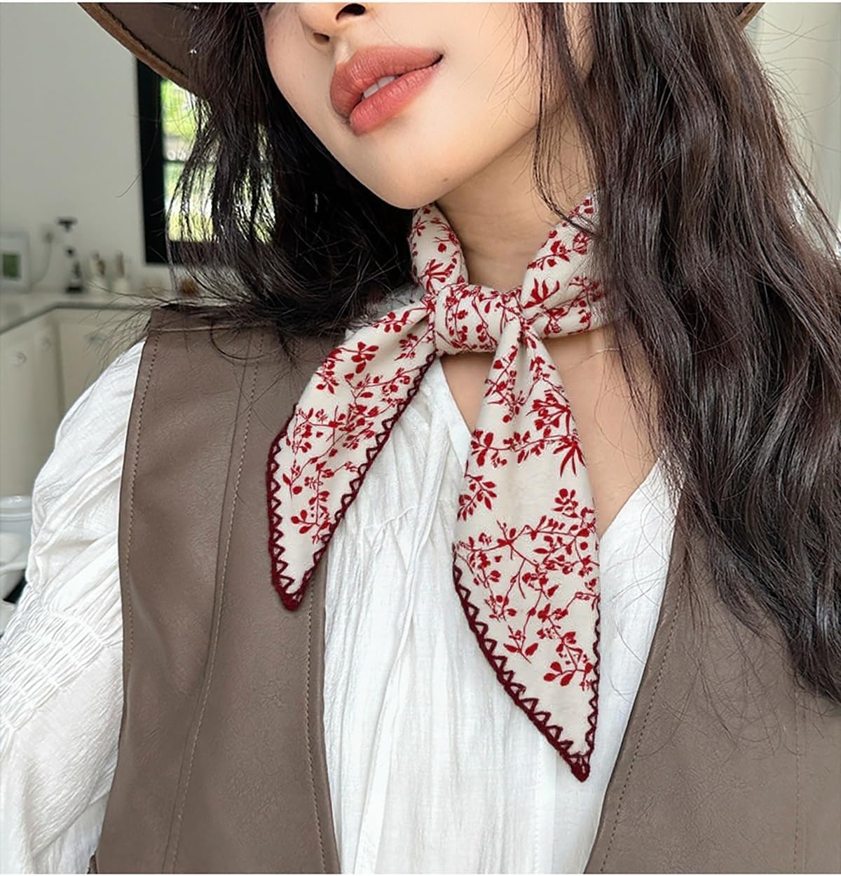 Large Cotton Bandana Headband, Head Wrap, Protective Coverage, Hair Neck Scarf for Women 28 x 28 inch - Image 5