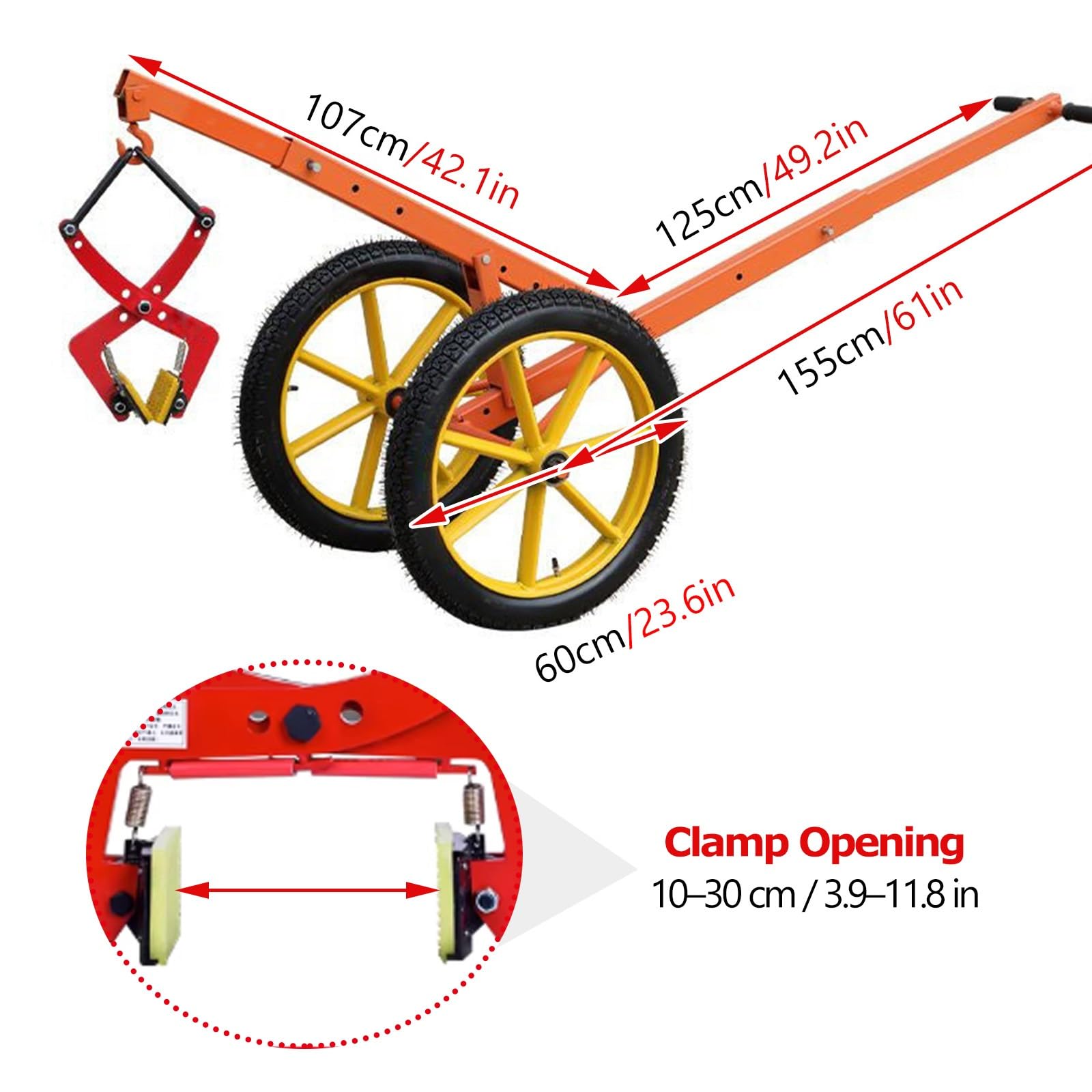Movimentatore da Cantiere, capacità di Carico 250 Kg/550 Lb | Adatto For Terreni Irregolari Di Cantiere