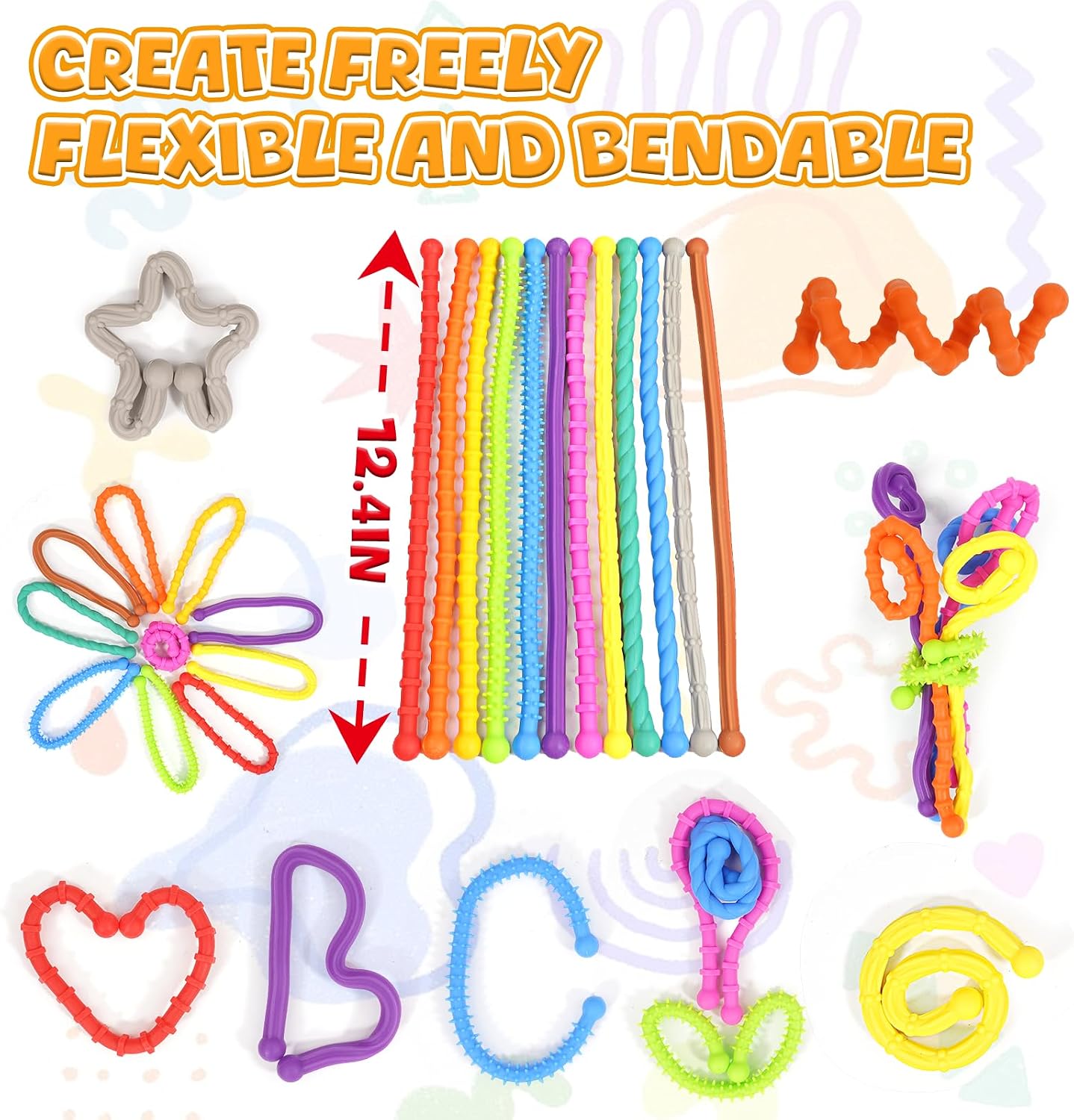 12 Pack Sensory Toys for Kids with Autism & ADHD -Christmas & Birthday Stocking Stuffers Gifts for Boys & Girls, Fidget Toys, Teacher Must Have for Classroom Calm Down Corner, Road Trip Essentials image 3