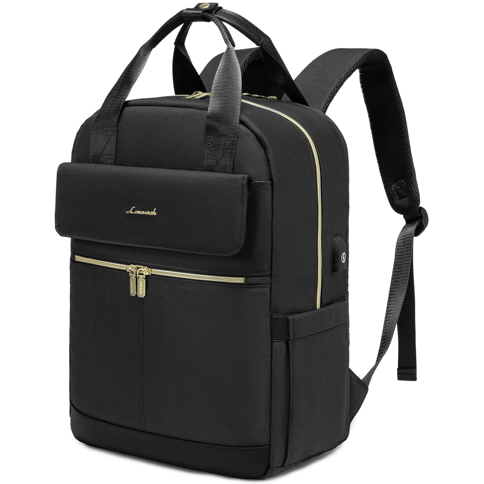 LOVEVOOK Rucksack Damen, Laptop Schulrucksack Teenager Mädchen mit Laptopfach, Reiserucksack Arbeitstasche Daypack Wasserdicht, Schultasche Backpack Women Elegant für Uni Reise Büro