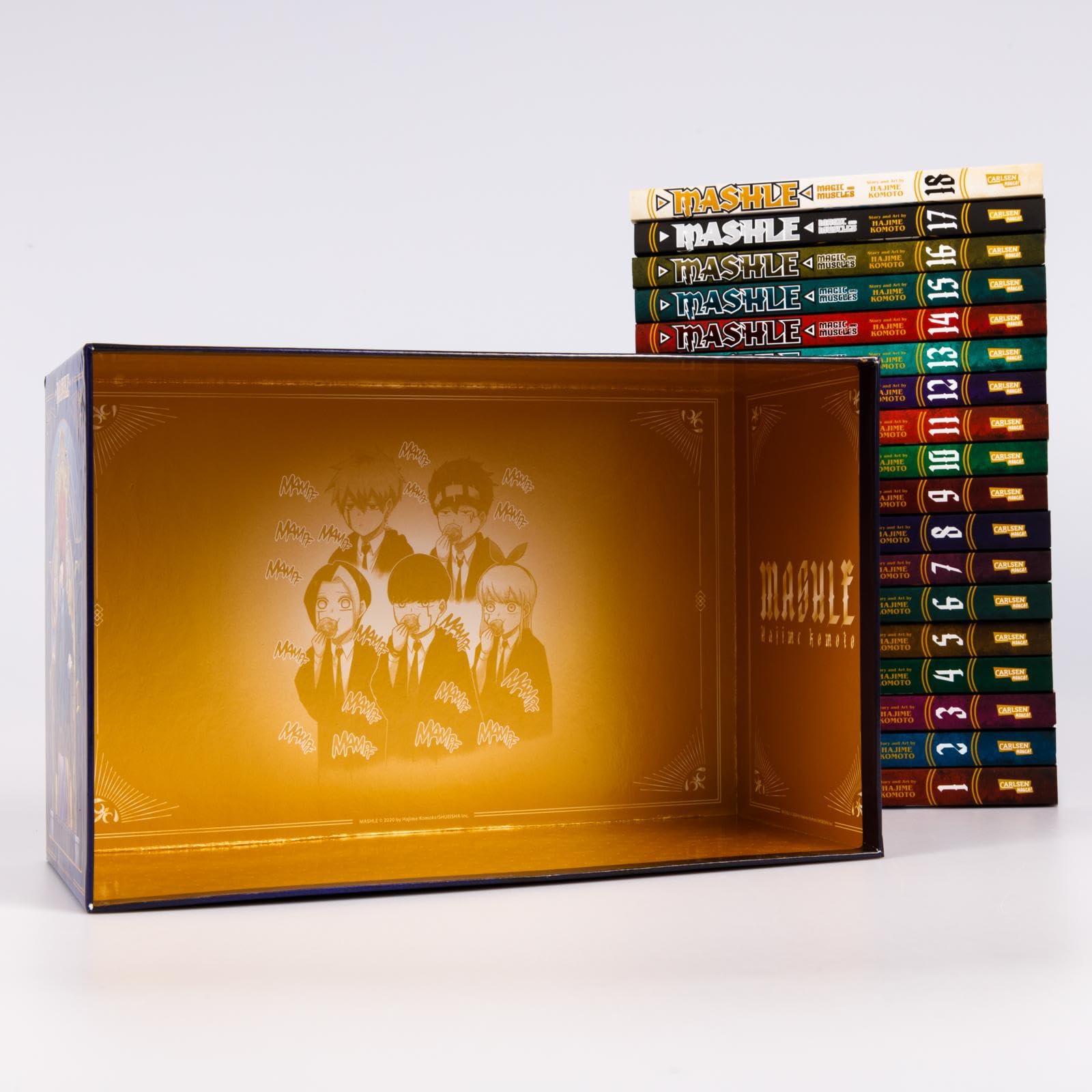 Mashle: Magic and Muscles Sammelschuber (inklusive Band 1-18): Witzige und verrückte Fantasy-Action für Fans von Magie und gestählten Muskeln! Die komplette Serie im schicken Schuber