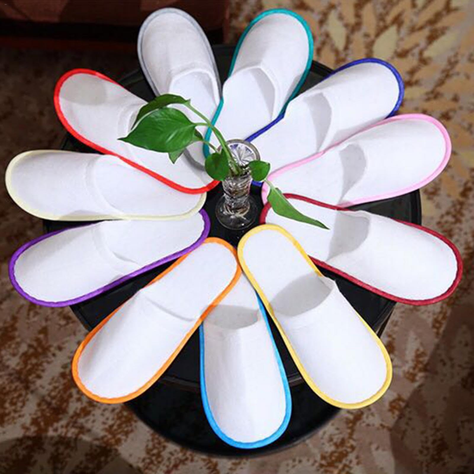 10 Pairs Pantofole Dell' Pantofole Per Casa Pantofole Usa E Getta Pantofole Hotel Set Pantofole Per Gli Ospiti Ciabatte Per Gli Per Hotel, Spa, Casa, Viaggi, Unisex, Lavabili, Misura 36-40