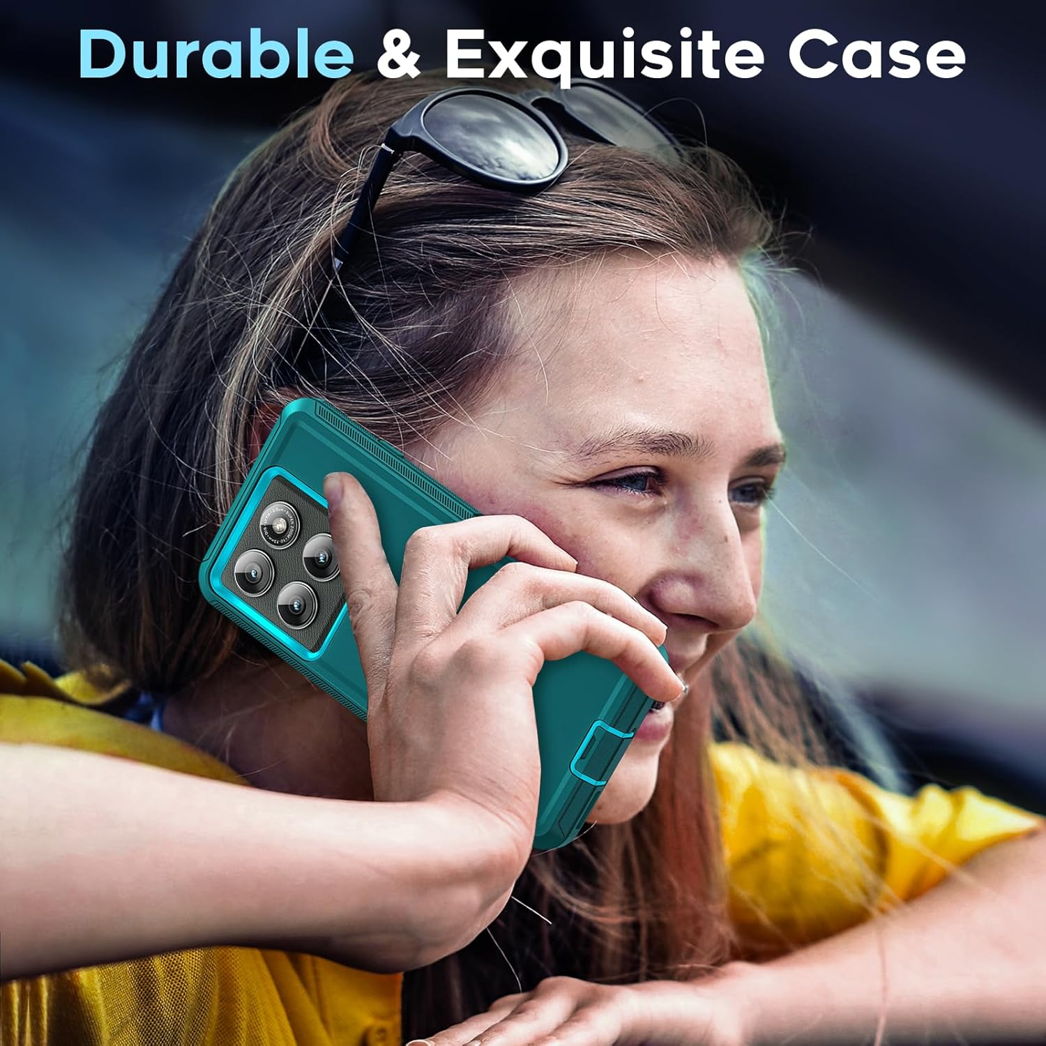 LeYi for Motorola-Edge-2025 Casee: Moto Edge 2025 Case Heavy Duty 3 in 1 Rugged Cover, Military Grade Shockproof Cell Phone Android Funda para Motorola Edge 2025, Teal Blue - Image 6