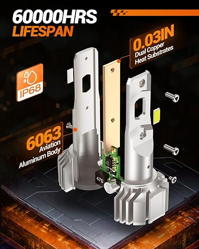 Miniatura 4 de SEALIGHT Bombillas LED antiniebla 5202 o DRL, 18000 lm, 800% brillo, 5202 5201 PS19W PS24W, bombillas LED antiniebla para automóvil, 6500 K blanco