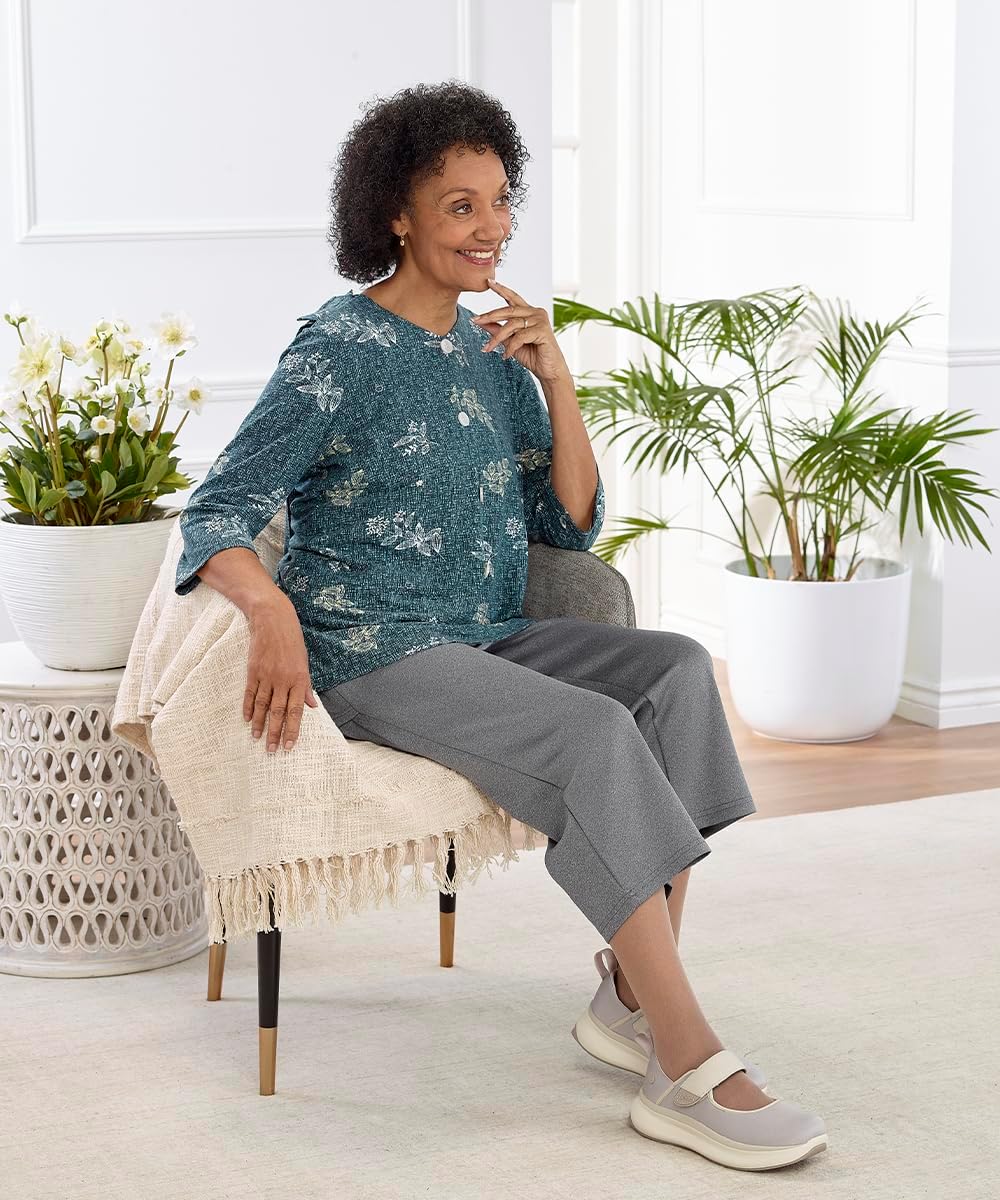 Silvert's Adaptive Clothing & Footwear Women's Open Back Active Capri Pant - Image 6