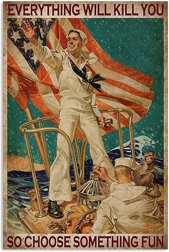 Navy Everything Will Kill You So Choose Something Fun Puzzles de 500 piezas para adultos, regalos creativos para entretenimiento en el hogar y