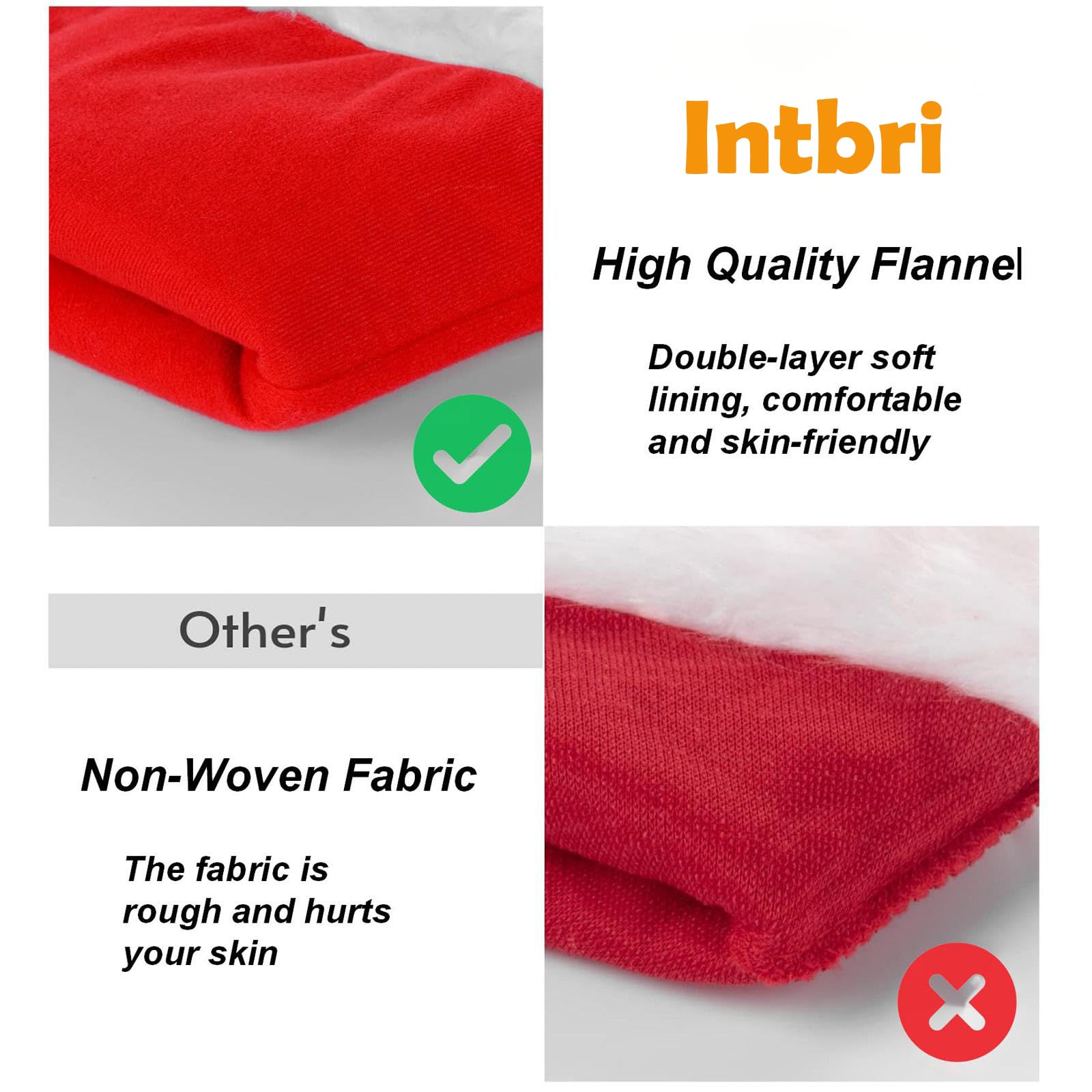 Condition photo showing New/Like New for Santa Hat for Adult, Christmas Hat, Red Classic Comfortable Thickened Liner, Christmas New Year Festive Holiday Party Supplies