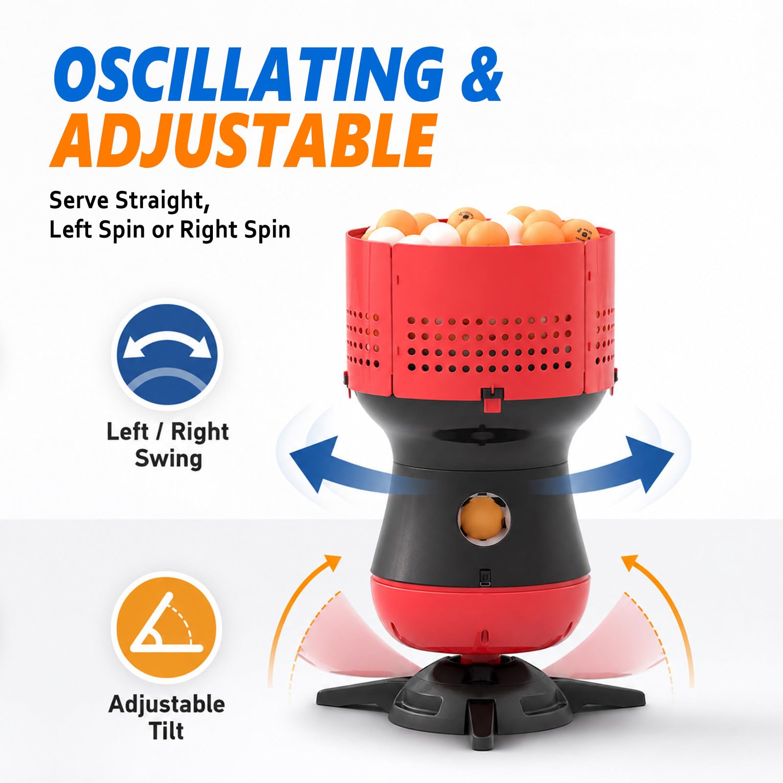Máquina de Servicio de Ping Pong, Lanzador Automático de Tenis de Mesa