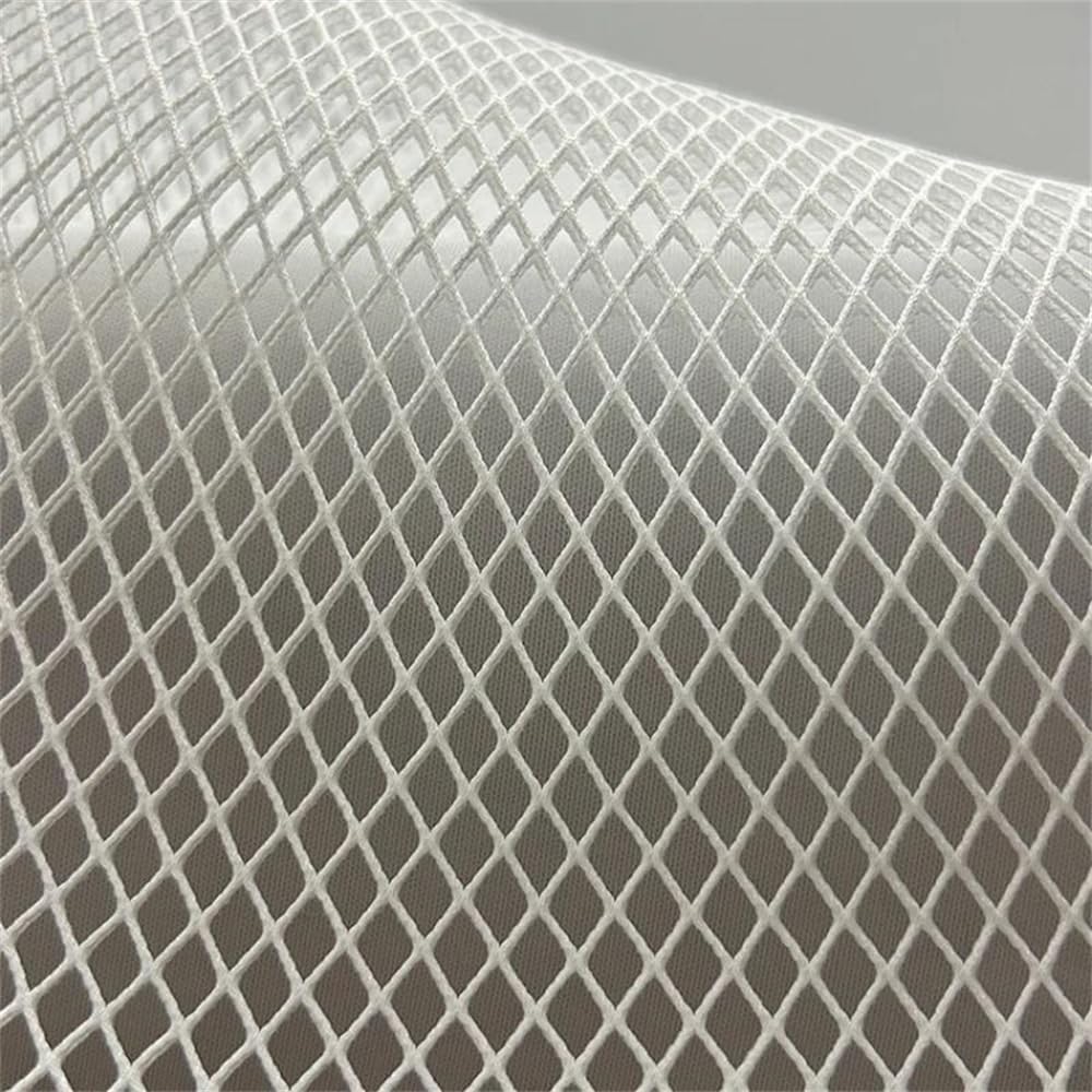 Tela de malla elástica transpirable para cama, sofá, zapatos, diseñador, hecho a mano, material de costura, color blanco, 50 x 150 cm