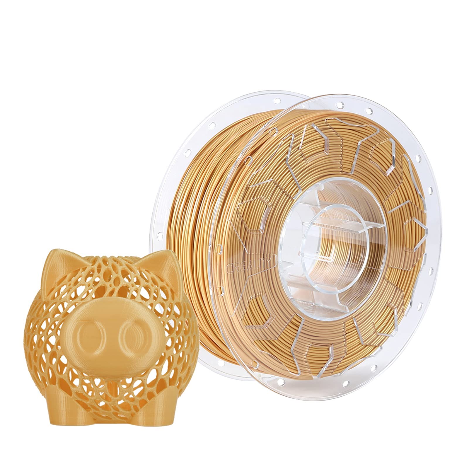 3D-Drucker CR-PLA-Filament, 1,75 mm 1 kg, Filament-Maßgenauigkeit +/- 0,02 mm, 3D-Drucker-Filament (Farbe: Gold)