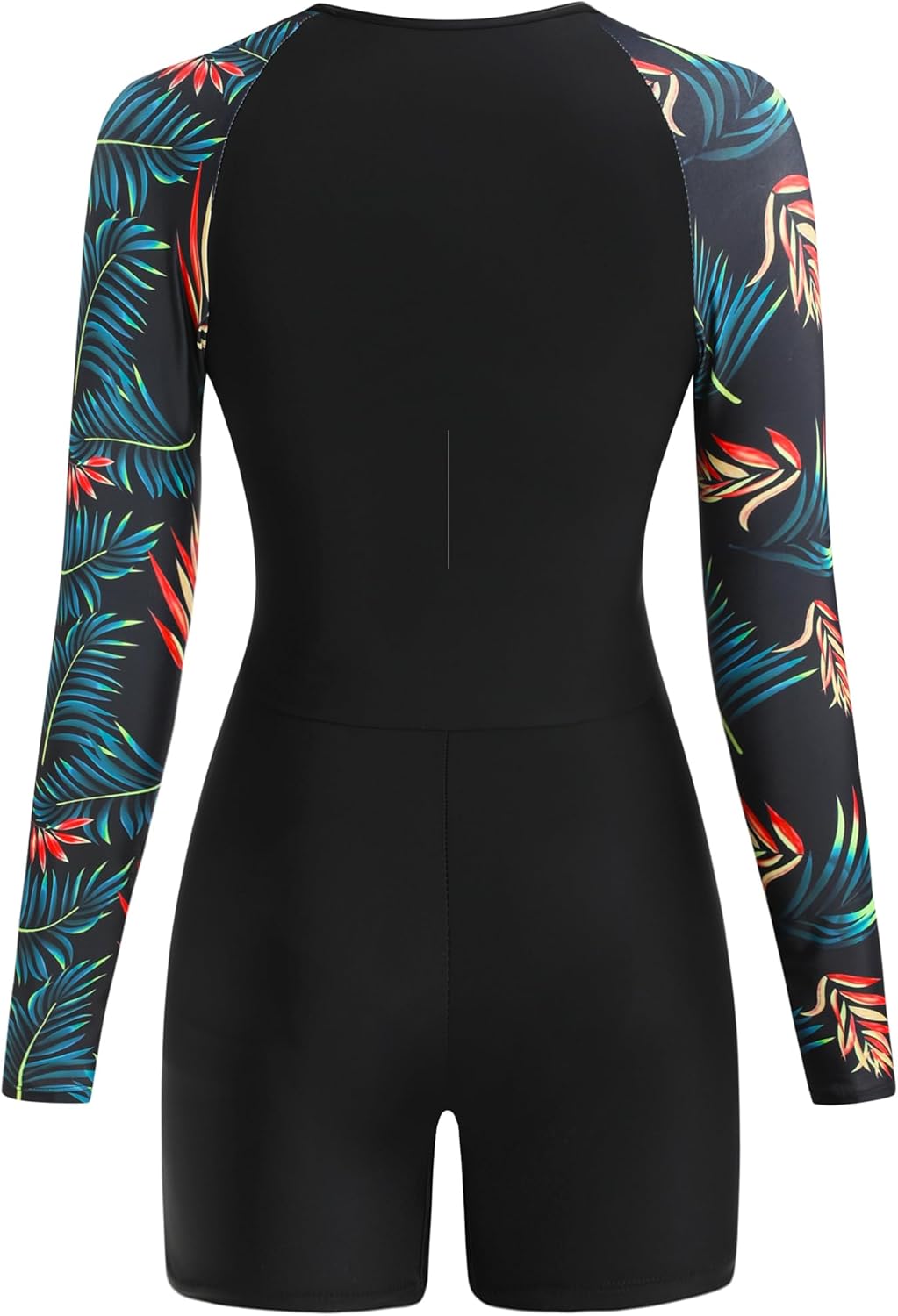 ZAFUL Women Long Sleeve One Piece Rash Guard Boyleg Zipper Bathing Suits Surfing Swimwear