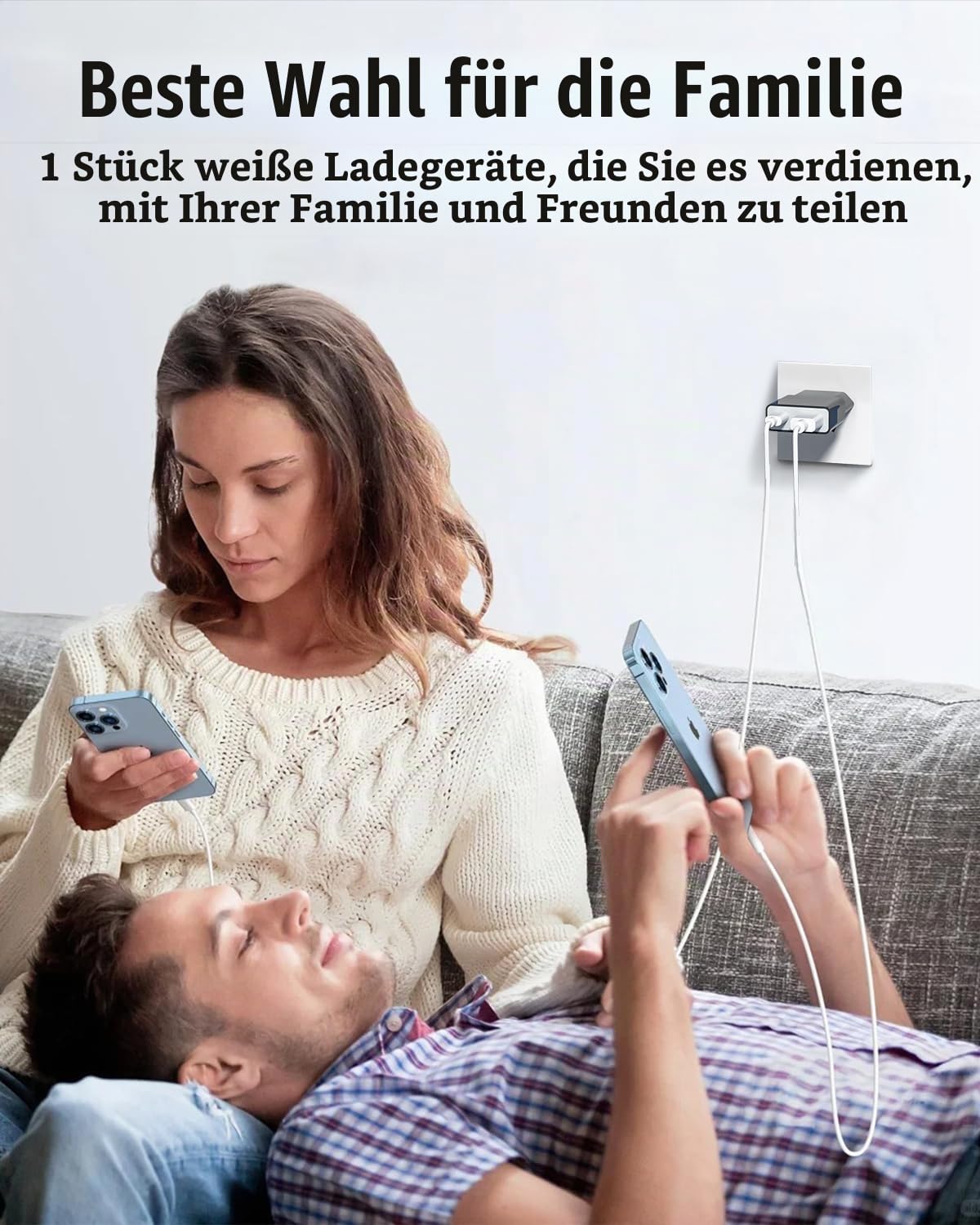 Ultradünnes USB-Ladegerät, 5 V, 1 A, Dual-Port (USB C + USB A) Wandsteckdosenadapter, ideal für iPhone, Android-Telefone, eBook-Reader, Xperia, MP3-Player (Thickness 1.45cm/30 Packs)