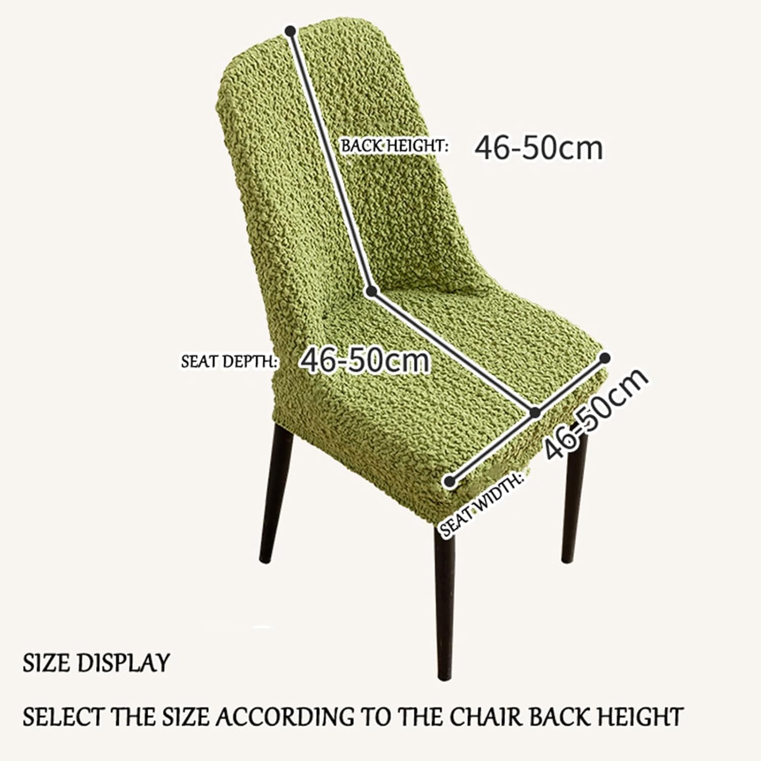 Stretch Washable Chair Covers, 8 Pcs Dining Chair Slipcover, Removable Washable Chair Seat Protector Cover for Home Party Wedding Ceremony,C
