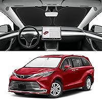 Vista 102 de Parasol de parabrisas de ajuste personalizado para Nissan Titan 2017-2024, bloquea los rayos UV y el calor, parasol de ventana delantera, fácil