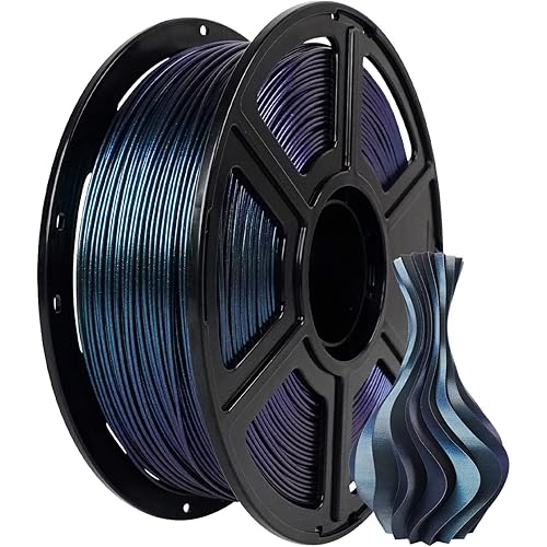 FLASHFORGE PLA Filament 1.75mm +/- 0.02mm Burnt Titanium, Color Changeable 3D Printer Filament 1kg (2.2lbs), Chameleon Changing Colors with Light, Perfectly Hide The Layer Line