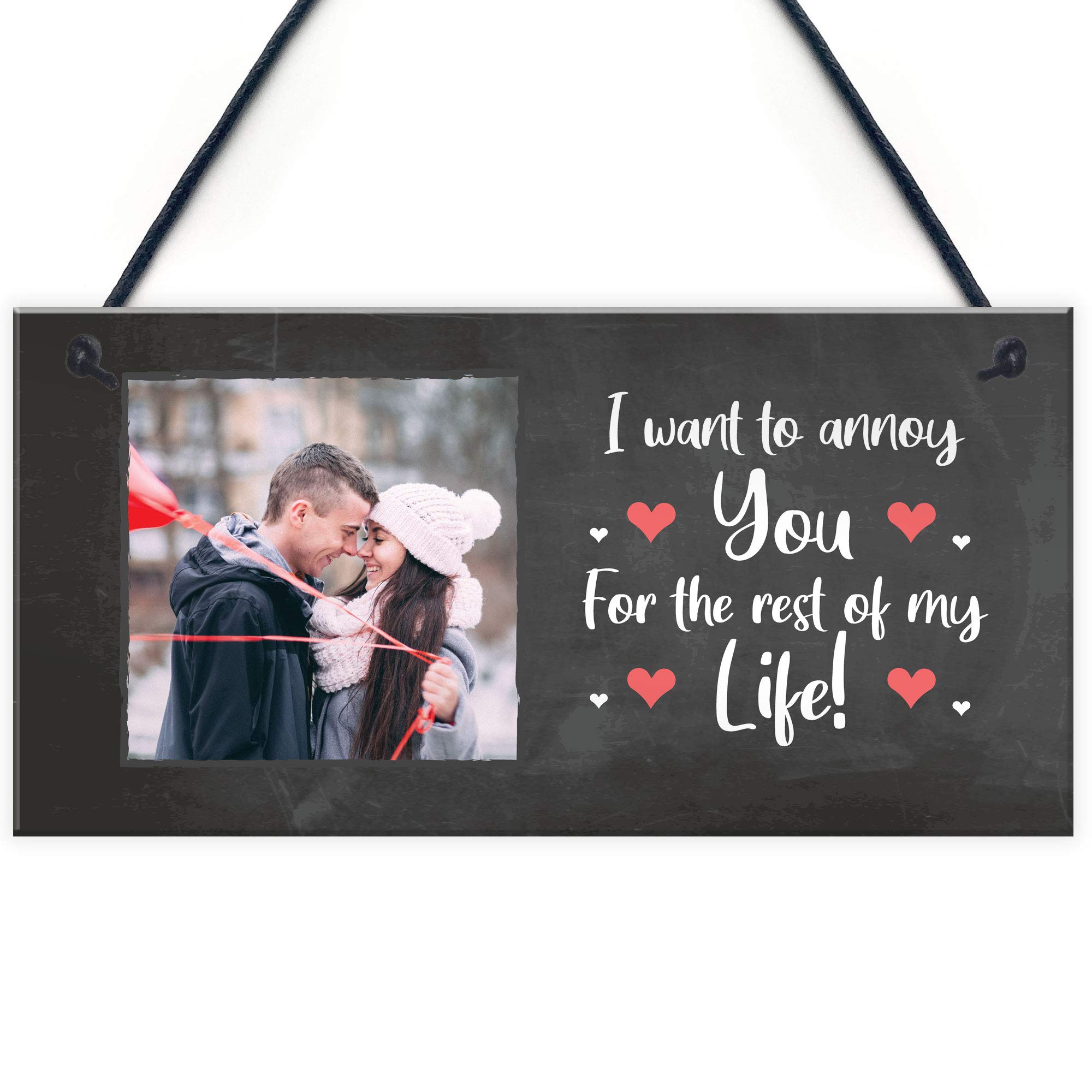 RED OCEAN Funny Personalised Photo Plaque Valentines For Him Her Keepsake