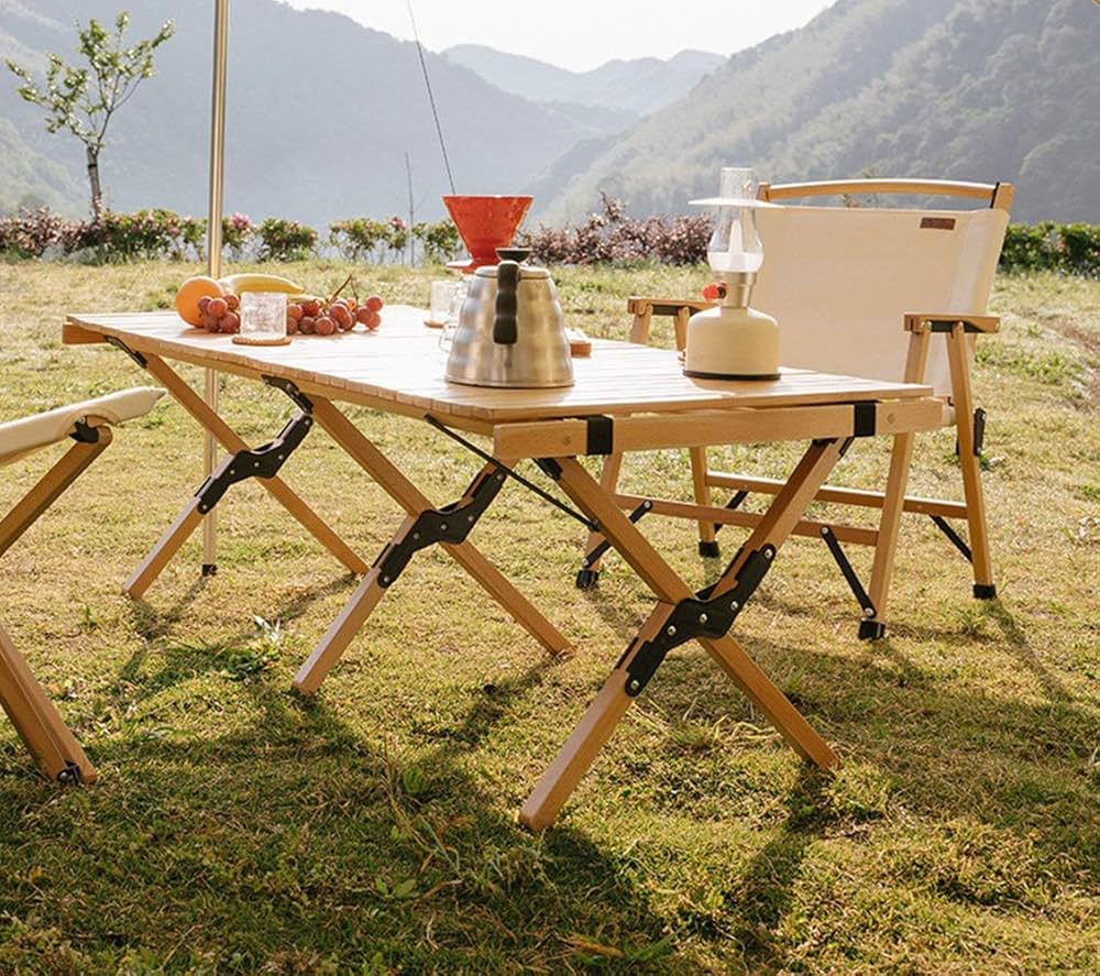 ウッドロールトップテーブル 天然木120cm/60cm コンパクト ウッドロールトップテーブル 天然木120cm/60cm コンパクト