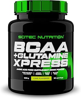 Scitec Nutrition BCAA+Glutamine Xpress | Pre-workout Drink Powder | Boost Your Energy Antioxidant With Amino Acid Food Supplement | Lime Flavor | 50 Serving 600 gm
