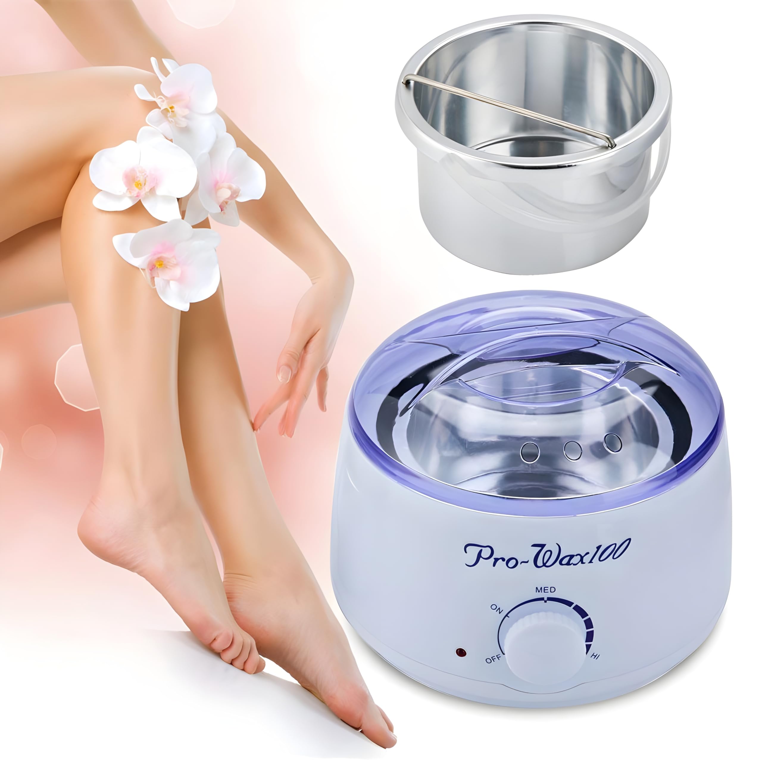 KRIAVAXA Pro Wax 100 Warmer Hot Wax Heater with Temperature Control, Wax Machine for womens and Girls-image-11