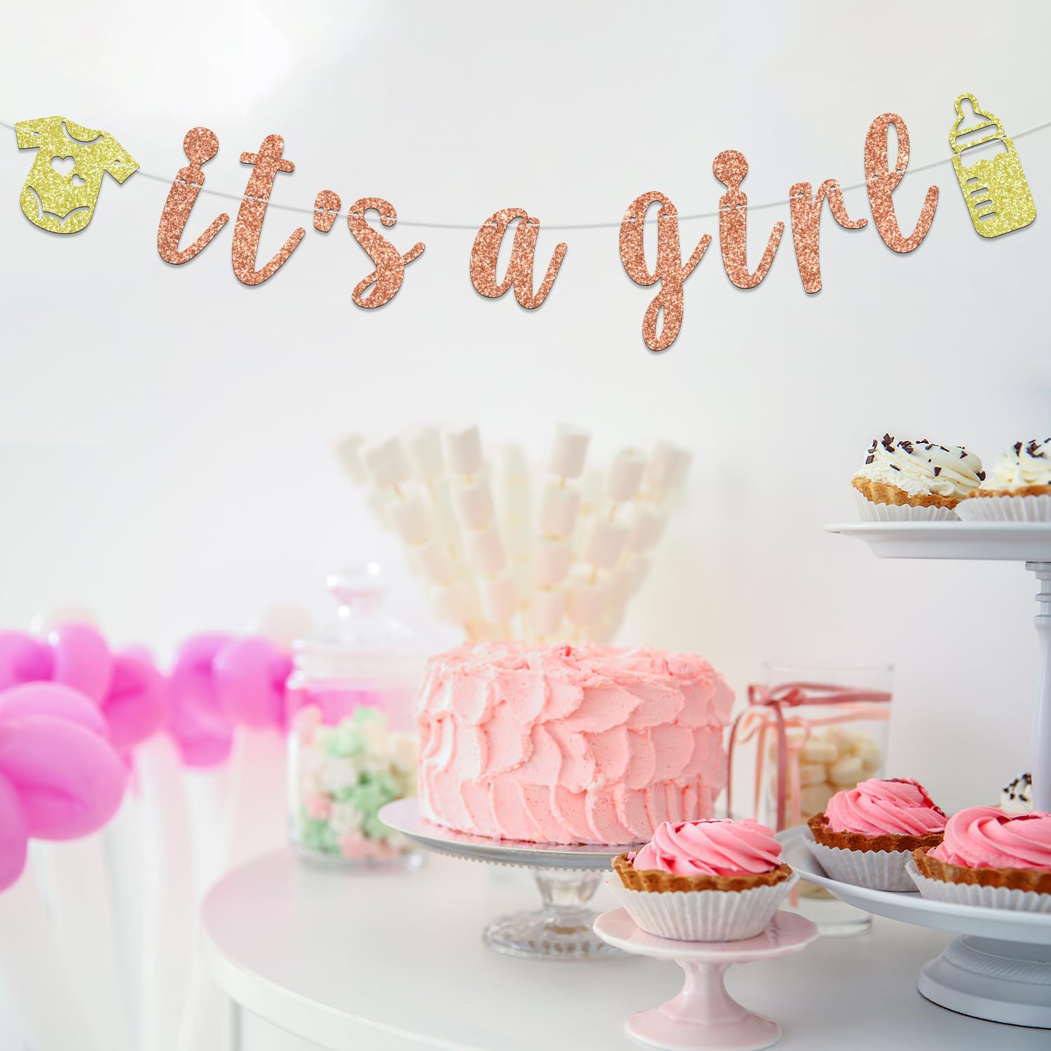 „It‘s A Girl“-Banner Für Die Babyparty – Süße Deko Für Mädchen-Partys