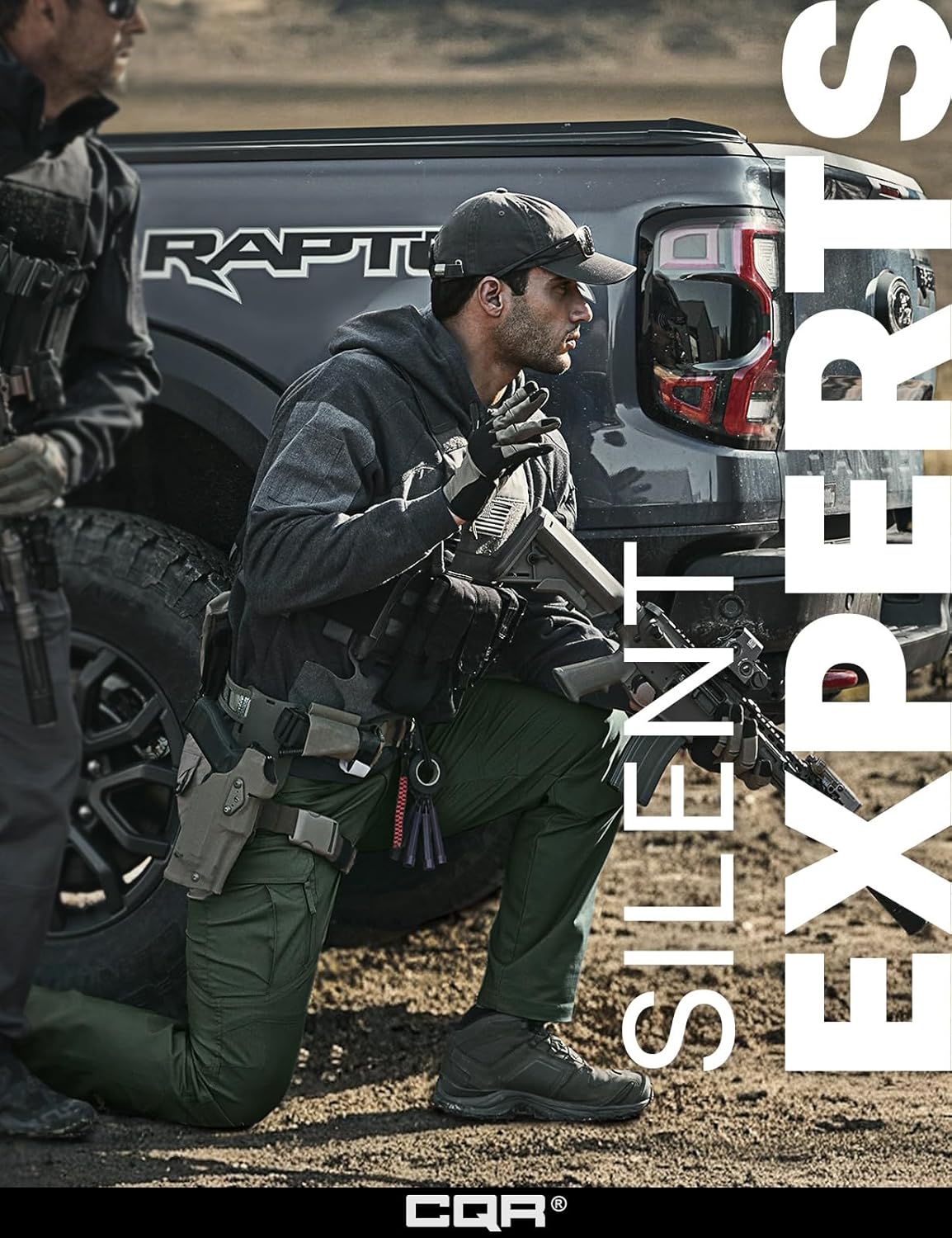 CQR Men's Flex Stretch Tactical Pants, Water Resistant Ripstop Cargo Pants, Lightweight EDC Outdoor Work Hiking Pants - Image 4