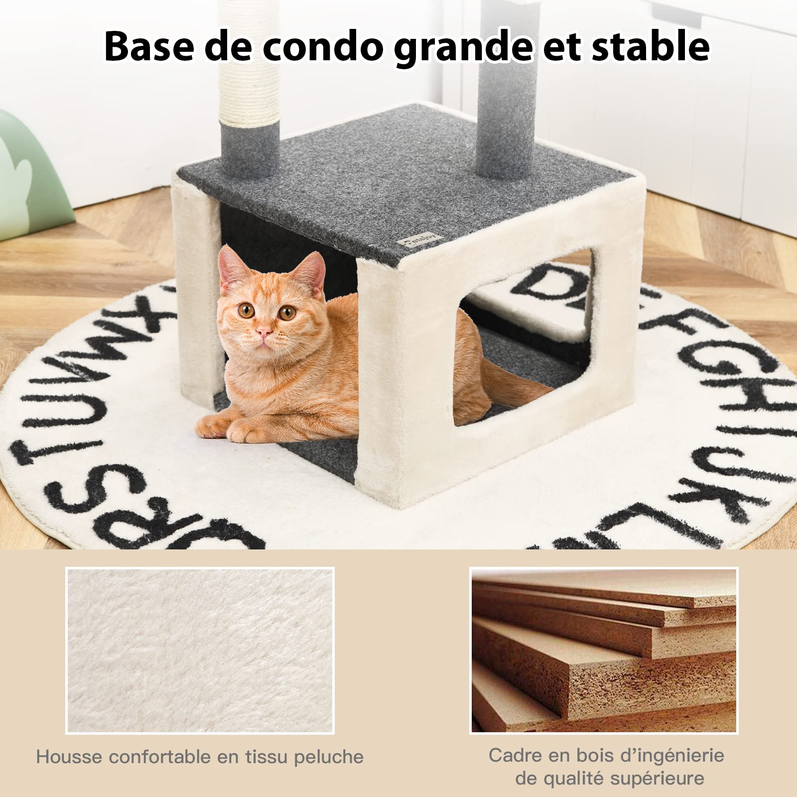 GOPLUS Arbre à Chat 80 CM en Bois