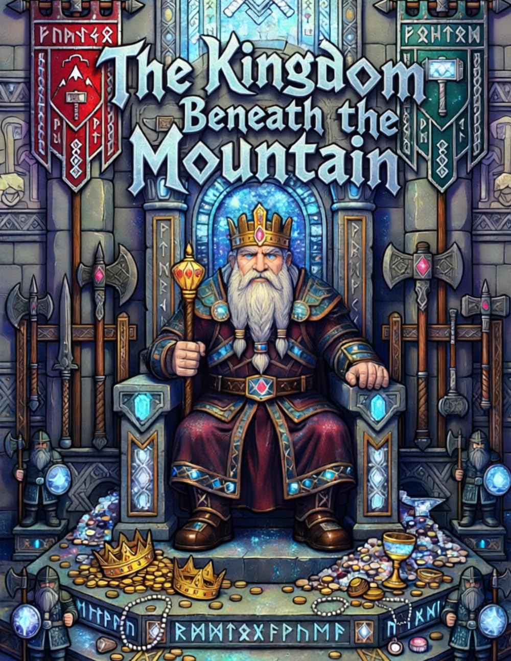 The Kingdom Beneath the Mountain: An Epic Fantasy Coloring Book of Mighty Dwarves, Ancient Halls, Legendary Forges, and Hidden Treasure
