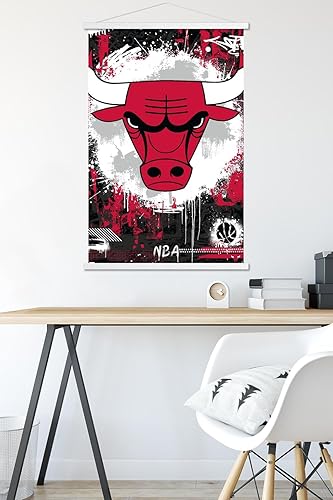 Miniatura 5 de Trends International NBA Chicago Bulls - Póster de pared con logotipo Maximalist 23 con marco magnético