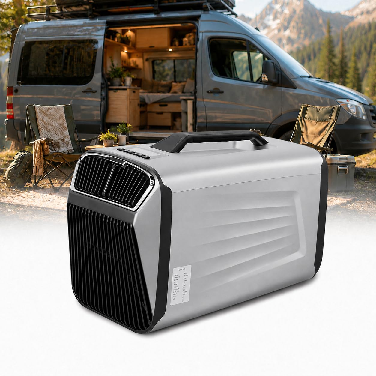 forplubossmmp Portable Camping Air Conditioner,Camping Tent Air Conditioner,400w Low-Power, Quiet Air Conditioner With A 24-Hour Timer, Suitable For Tents, Rvs, Vans, And Trucks Silver