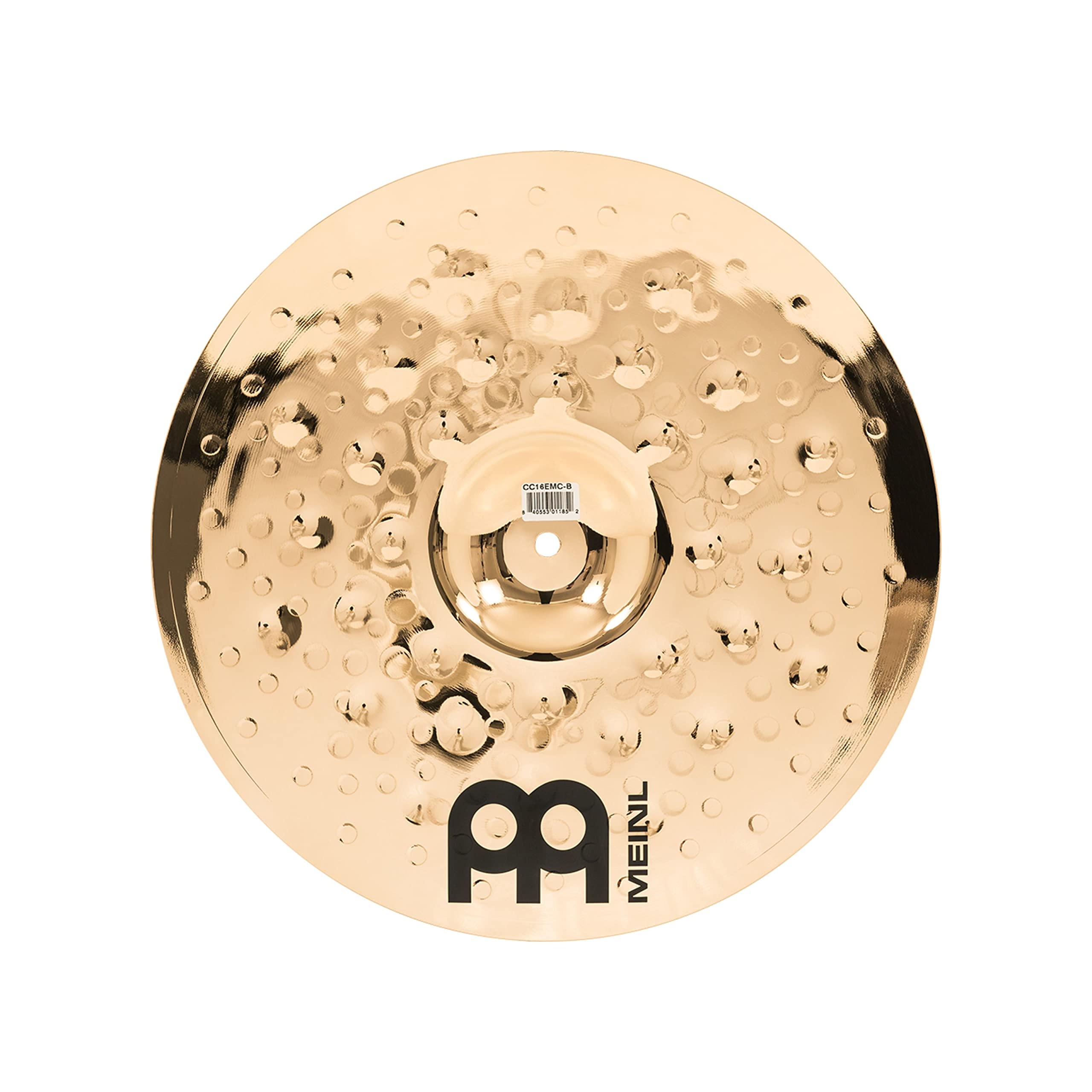 Meinl Cymbals Classics Custom Extreme Metal Plato Crash de 16 pulgadas (40,64cm) Platillos de Batería - Bronce B12, Acabado Brillante (CC16EMC-B)