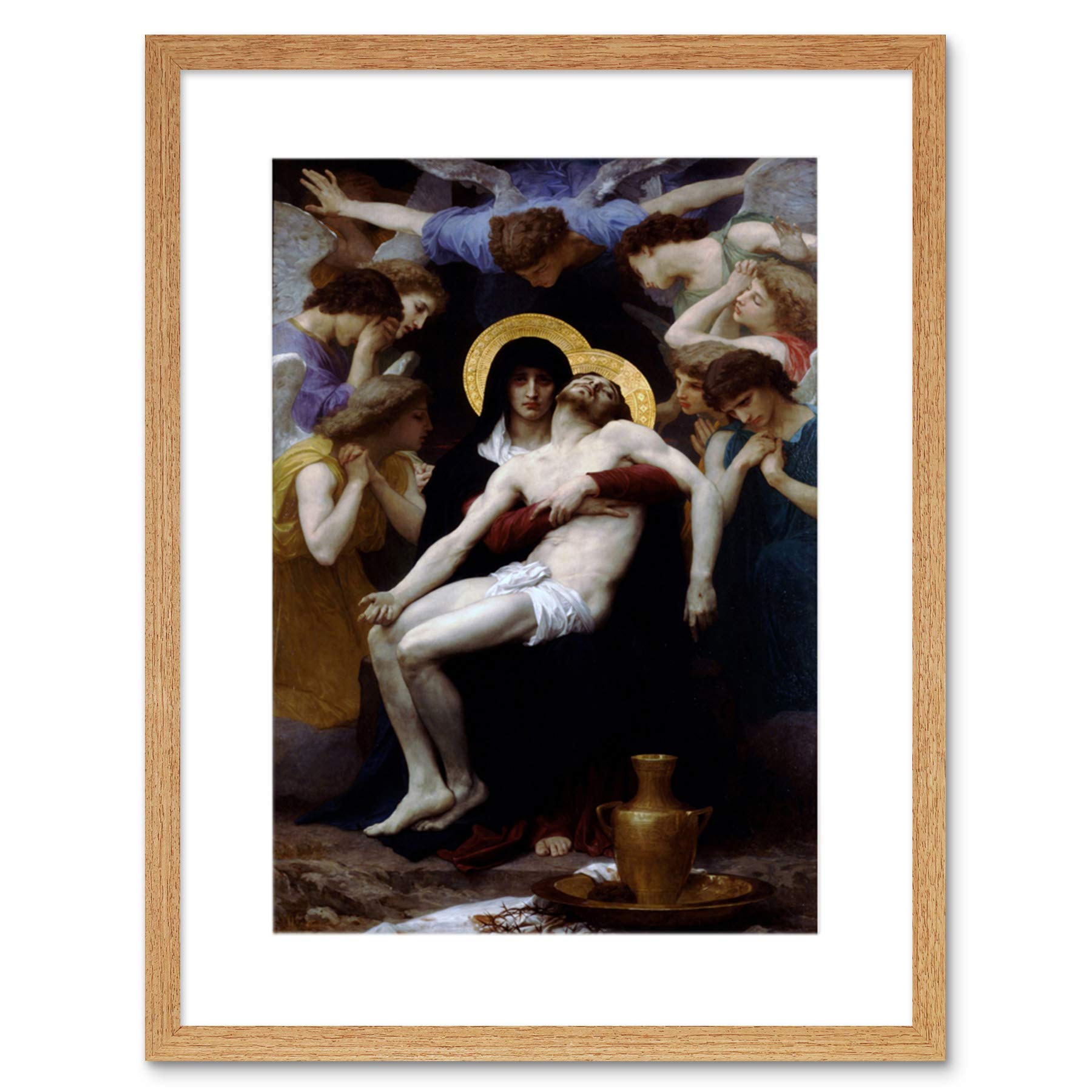 Wee Blue Coo William Adolphe Bouguereau Pieta Old Master Framed Wall Art Print