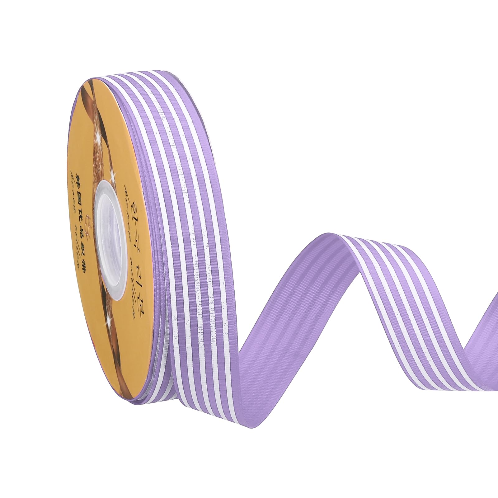 Cinta de bastón de caramelo morada en rollo de 50 yardas para envolver telas y regalos