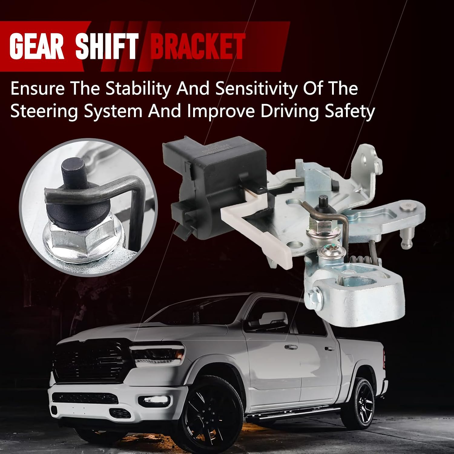 68470756AA Steering Column Gear Shift Bracket Sensor Compatible with Dodge Ram 1500 2009-2021 Ram 2500 3500 2010-2018 Replace Part Number# 5057506AH 5057506AC 5057506AD 5057506AE 5057506AF 5057506AG