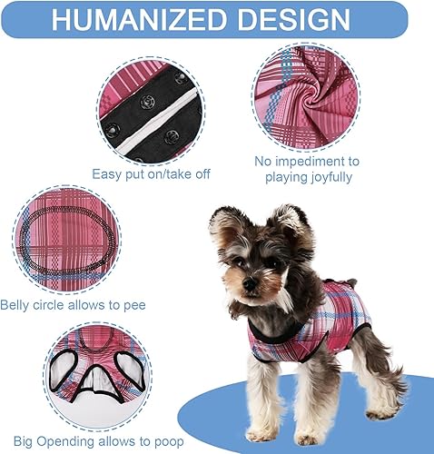 Miniatura 24 de Traje de cirugía para perros, traje de recuperación de esterilización femenina para perros, traje de recuperación quirúrgica para perras, traje