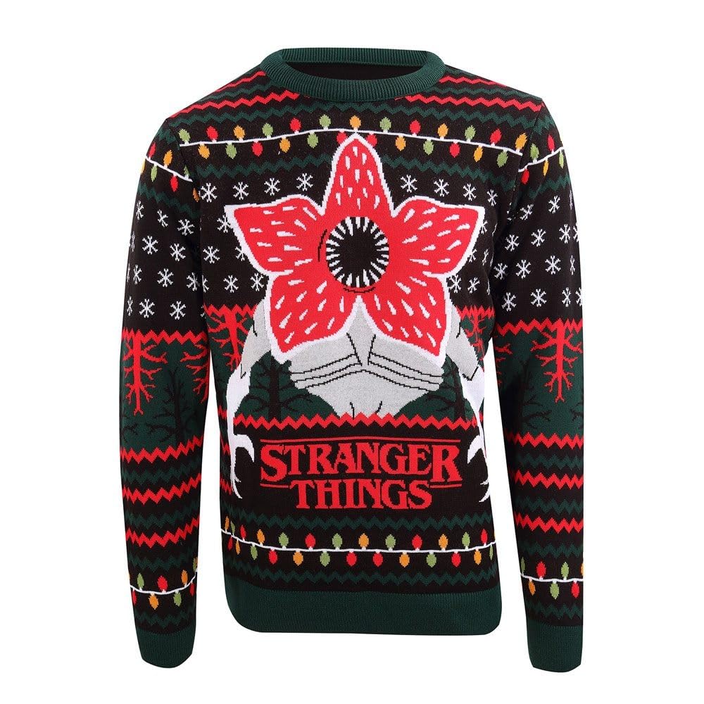 Pull de Noël Stranger Things Demogorgon homme multicolore coupe standard regular