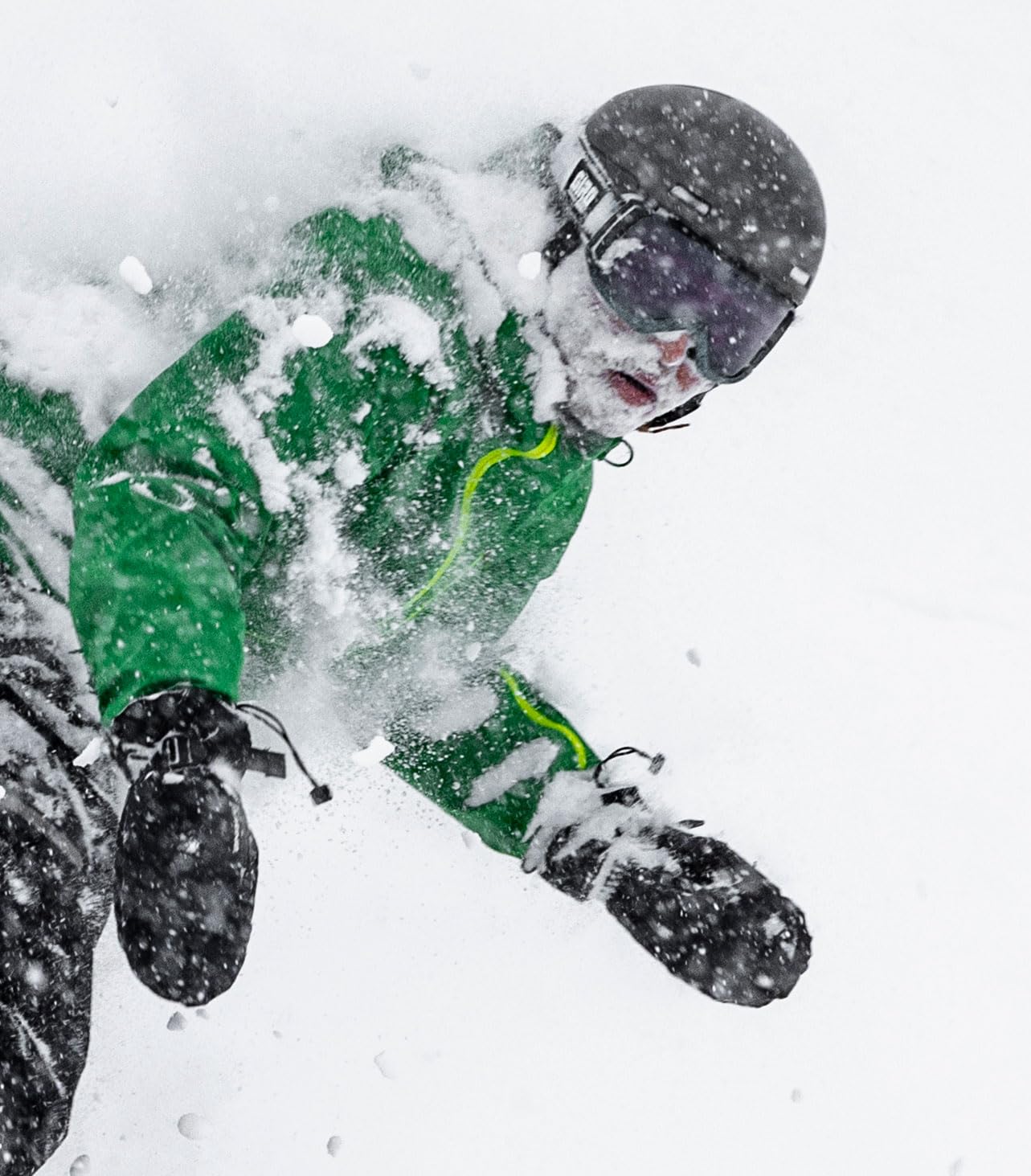 Giro Revolt - Gafas de snow, de esquí y snowboard para hombres, mujeres y jóvenes, correa manchada verde con lentes ahumadas/transparentes vívidas
