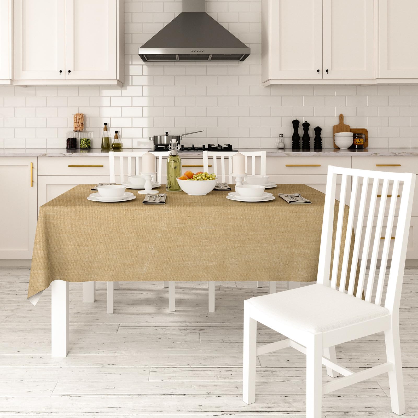 Zerodeko Tela de Arpillera de Lino Beige 1m X 2m para Decoración y Protección de Mesa Reutilizable Adecuado para Manualidades y Decoración del Hogar