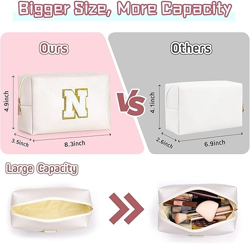 Miniatura 2 de TOPEAST Bolsa de maquillaje para mujer, Blanco nacarado-blanco, Large