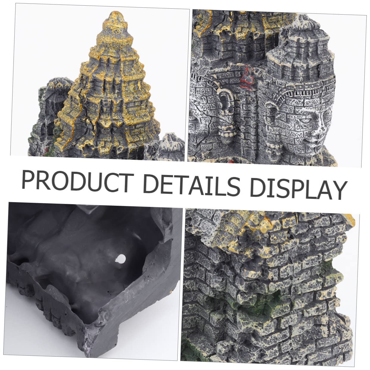 BESPORTBLE Adornos De Estatuas De Decoración para Peceras Resina De Diseño Único Refugio para Peces
