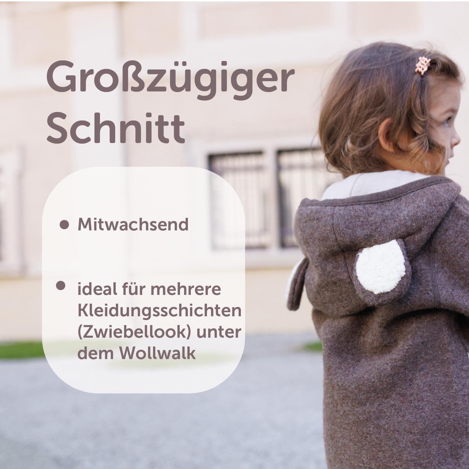 cocoome Wollwalk-Overall | Wollwalk Tiere | Walkoverall Baby und Kleinkind aus 100% Schurwolle | mit Reißverschluss | in Europa gefertigt | verschiedene Größen und Modelle | Größentabelle beachten