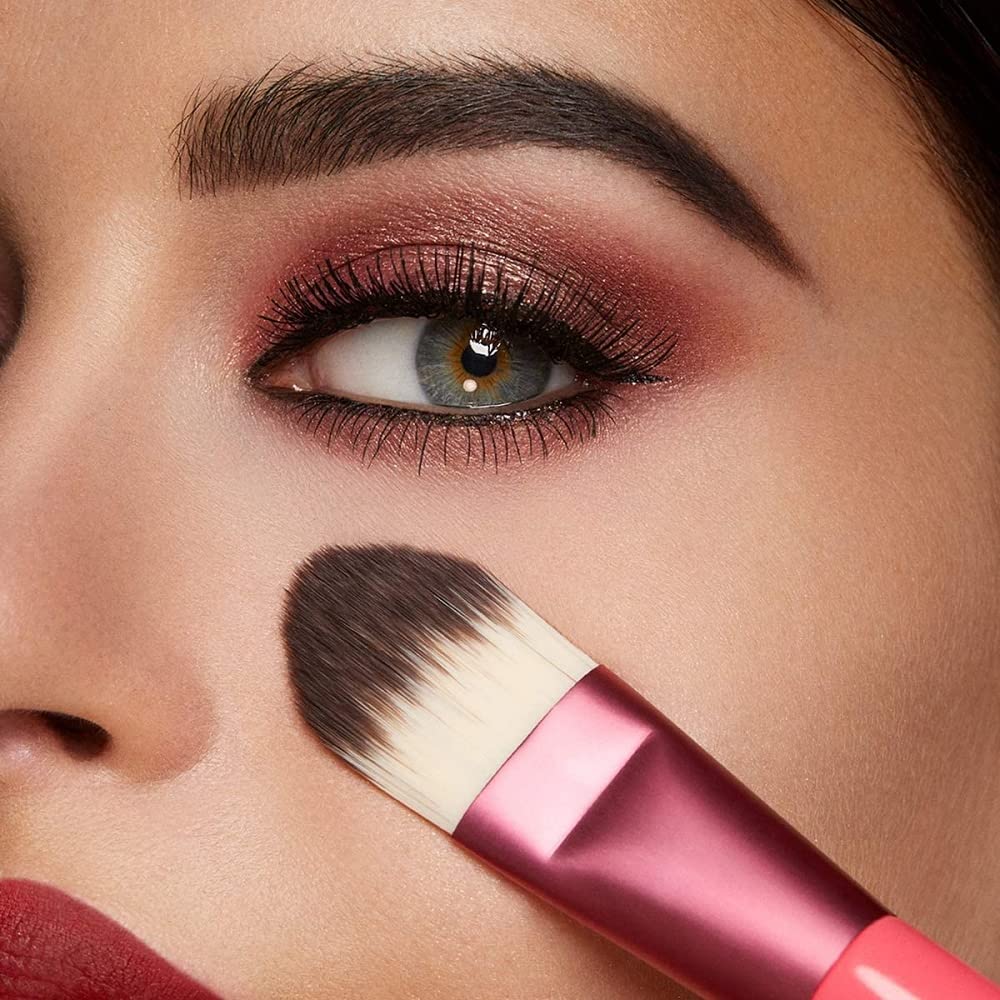 KIKO Milano Smart Foundation Brush 101 | Płaski pędzel do nakładania podkładów w płynie i w kremie, wykonany z włókien syntetycznych